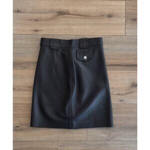 Vintage Ralph Lauren Country Black Leather Mini Skirt – Size 4 (Extremely Rare)